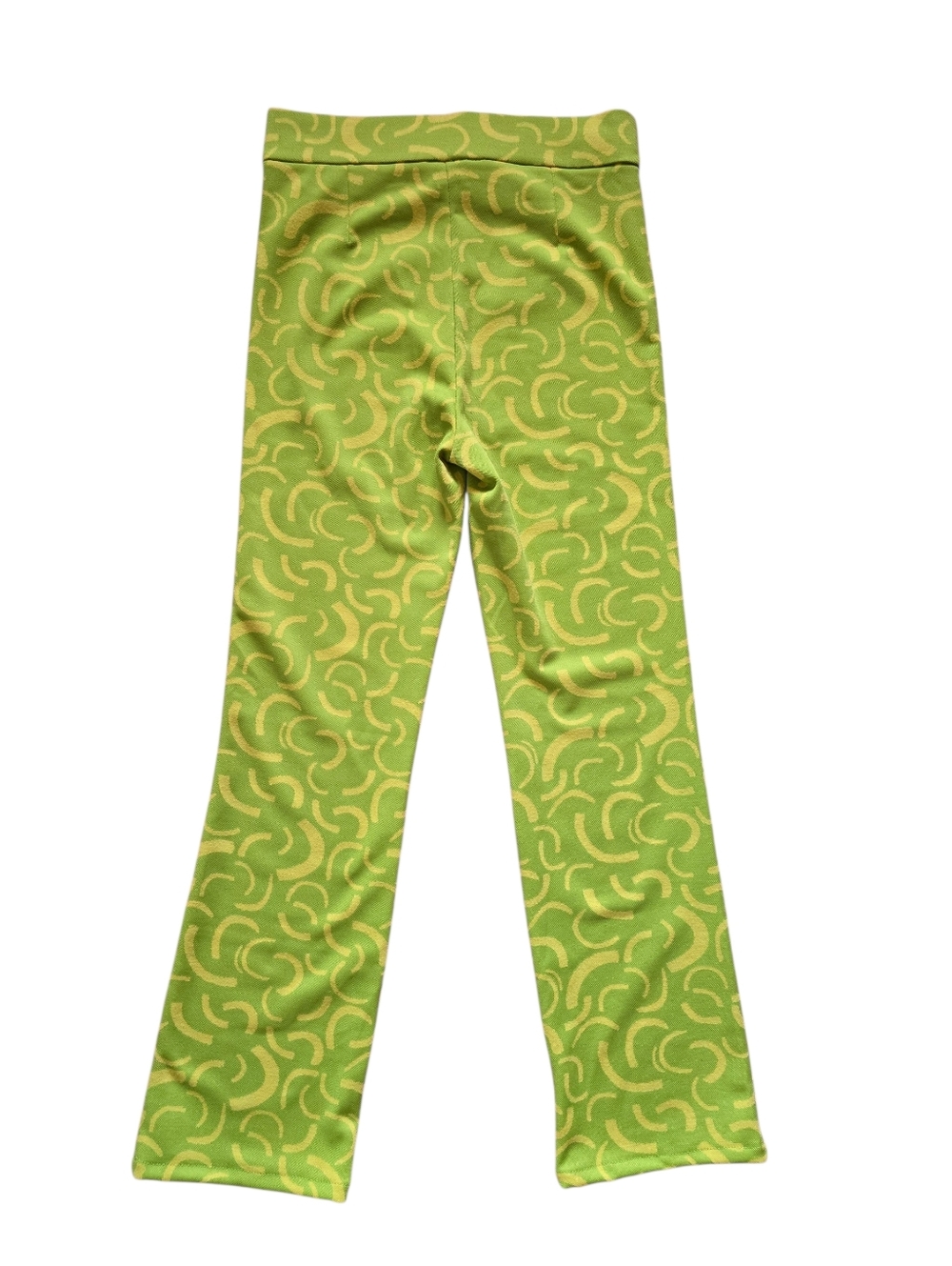 Like New 💚💛 Zara Women's Lime Green/Yellow Hi-Rise Jacquard Knit Cropped Pants - Picture 14 of 16